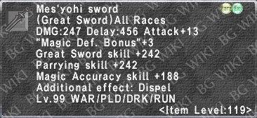 Mes'yohi Sword description.png
